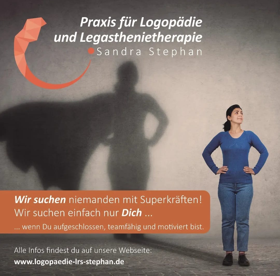 Stellenanzeige für die Praxis für Logopädie und Legasthenietherapie Sandra Stephan